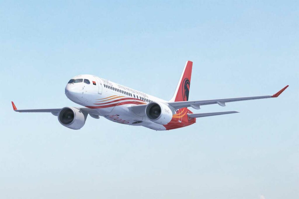 Está ficando pronto o primeiro jato Airbus A220 da TAAG Angola, e com nova pintura